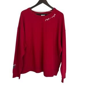 Ava & Viv Red Christmas Sweatshirt "Jingle & Mingle" - 2x - NWT